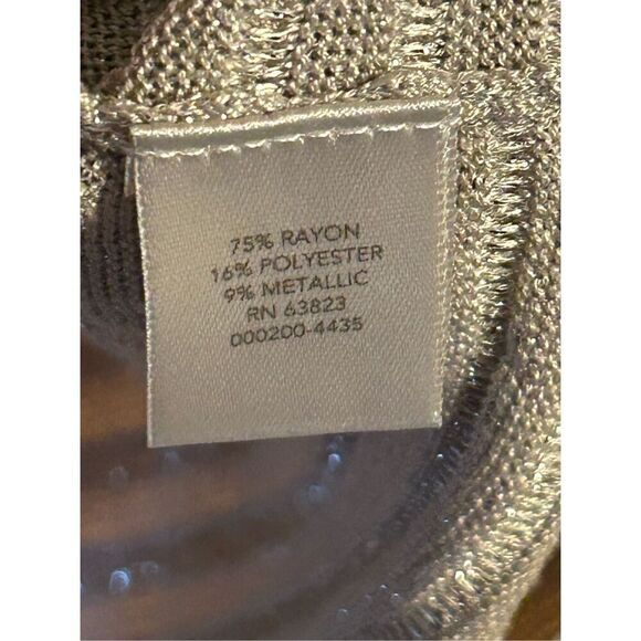 Christopher & Banks Woman's Sweater Size XL Silver Sparkle Holiday New Year's nw - Picture 4 of 5